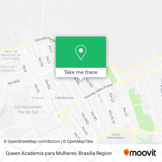Queen Academia para Mulheres map