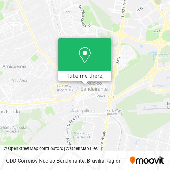 CDD Correios Núcleo Bandeirante map