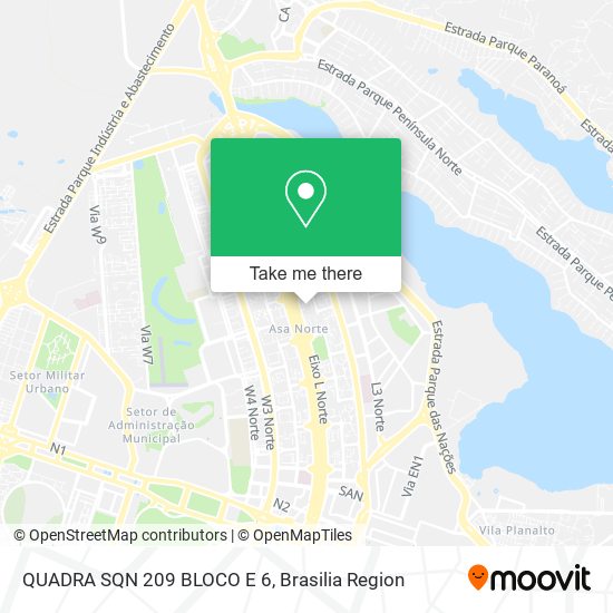 QUADRA SQN 209 BLOCO E 6 map