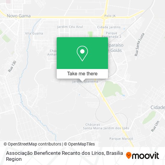 Associação Beneficente Recanto dos Lírios map