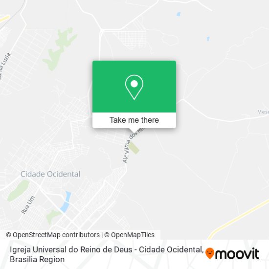 Igreja Universal do Reino de Deus - Cidade Ocidental map