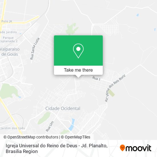 Igreja Universal do Reino de Deus - Jd. Planalto map