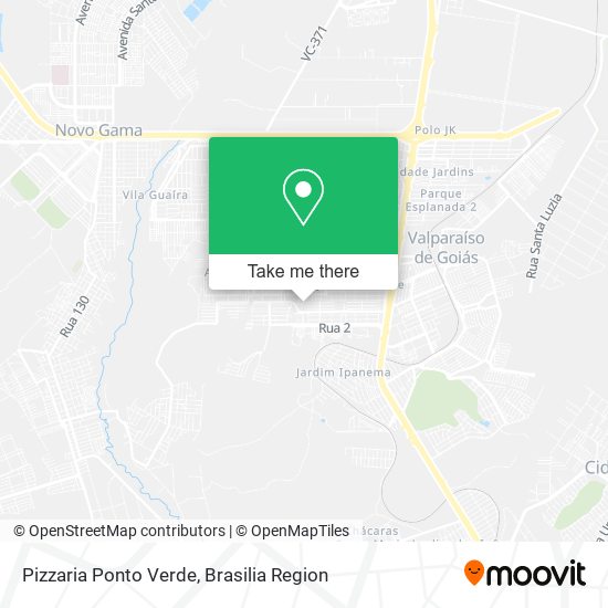 Mapa Pizzaria Ponto Verde