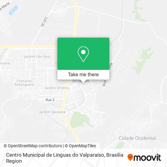 Mapa Centro Municipal de Línguas do Valparaíso