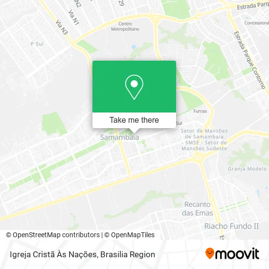 Igreja Cristã Às Nações map