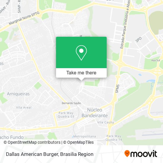 Dallas American Burger map