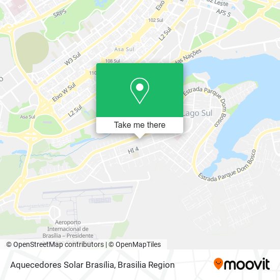 Mapa Aquecedores Solar Brasília