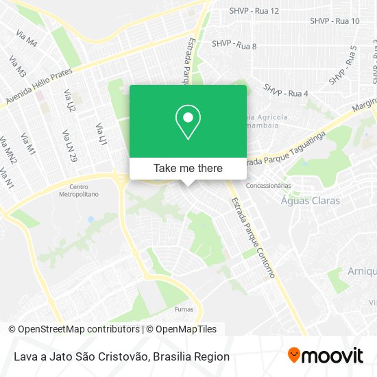 Lava a Jato São Cristovão map