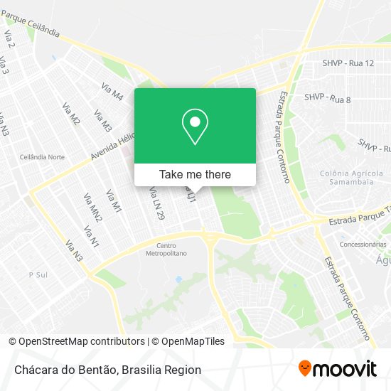 Chácara do Bentão map