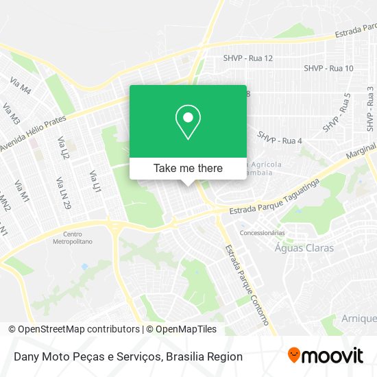 Mapa Dany Moto Peças e Serviços