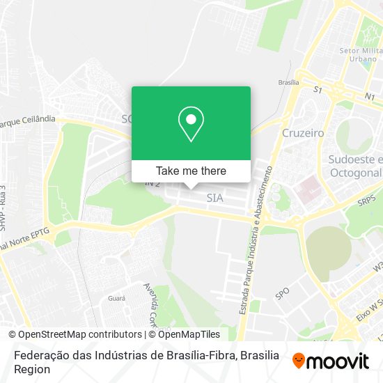 Mapa Federação das Indústrias de Brasília-Fibra
