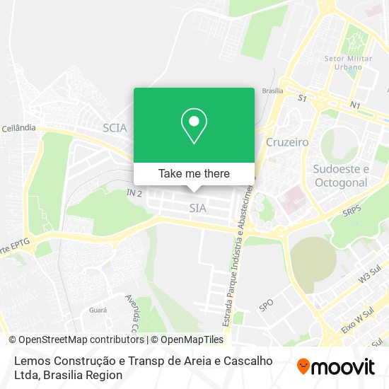 Lemos Construção e Transp de Areia e Cascalho Ltda map