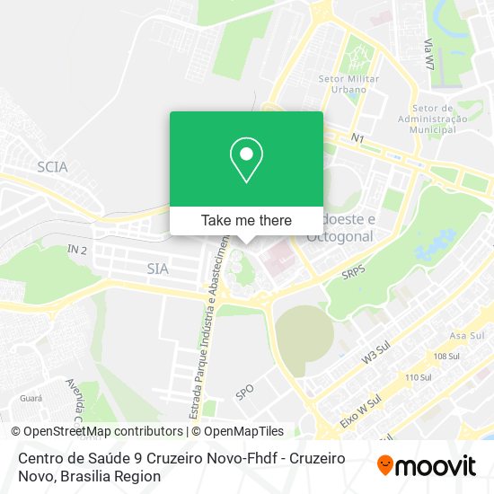 Mapa Centro de Saúde 9 Cruzeiro Novo-Fhdf - Cruzeiro Novo