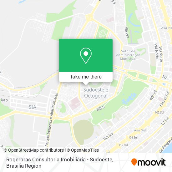 Rogerbras Consultoria Imobiliária - Sudoeste map