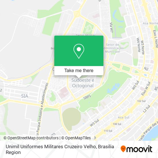 Unimil Uniformes Militares Cruzeiro Velho map