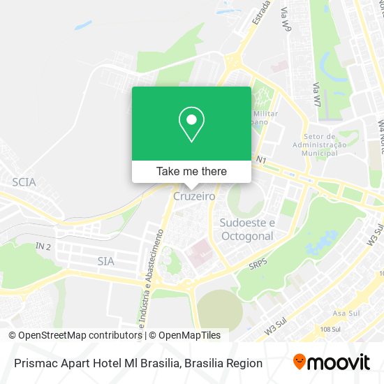 Mapa Prismac Apart Hotel Ml Brasilia