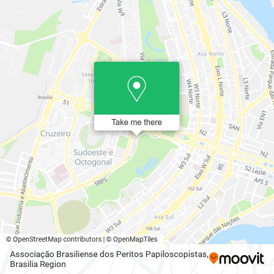 Associação Brasiliense dos Peritos Papiloscopistas map