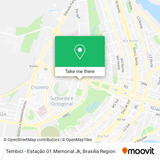 Tembici - Estação 01 Memorial Jk map