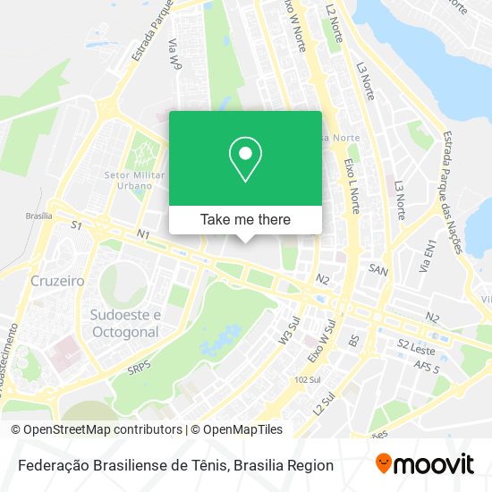 Mapa Federação Brasiliense de Tênis