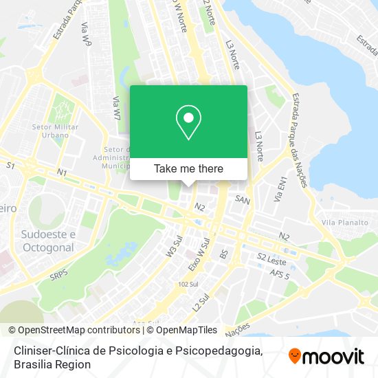 Cliniser-Clínica de Psicologia e Psicopedagogia map