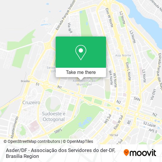 Asder / DF - Associação dos Servidores do der-DF map