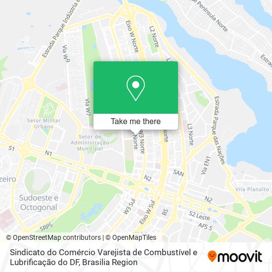 Sindicato do Comércio Varejista de Combustível e Lubrificação do DF map