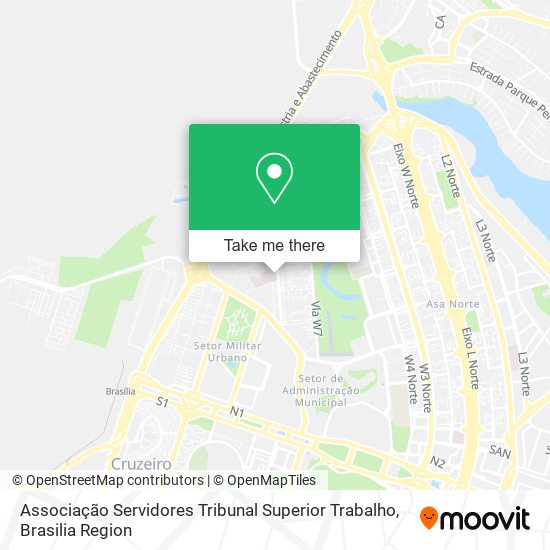 Associação Servidores Tribunal Superior Trabalho map