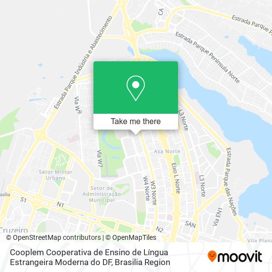Cooplem Cooperativa de Ensino de Língua Estrangeira Moderna do DF map