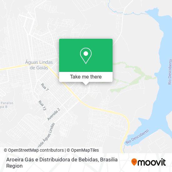 Aroeira Gás e Distribuidora de Bebidas map