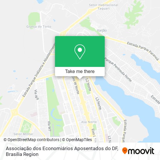 Associação dos Economiários Aposentados do DF map