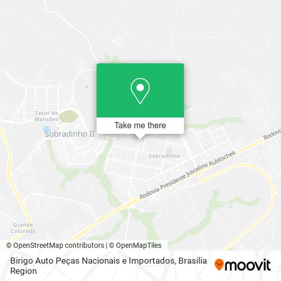 Mapa Birigo Auto Peças Nacionais e Importados