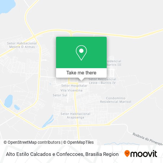 Alto Estilo Calcados e Confeccoes map