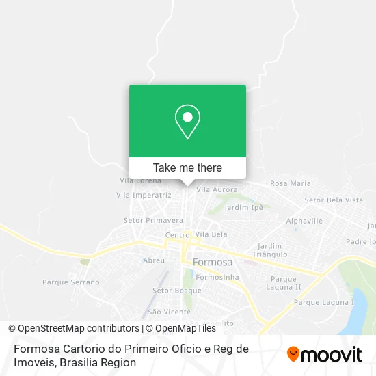 Formosa Cartorio do Primeiro Oficio e Reg de Imoveis map