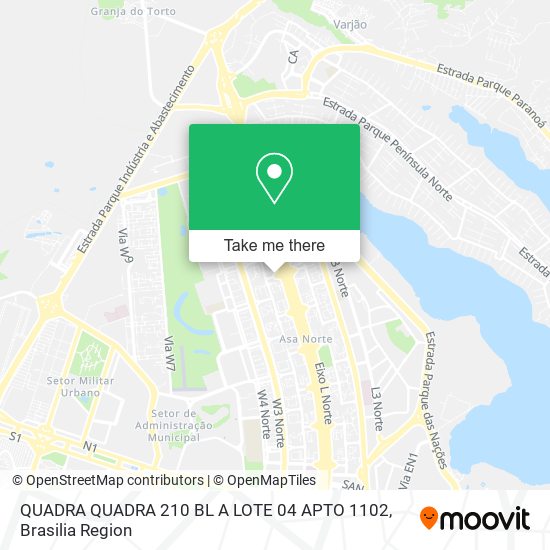QUADRA QUADRA 210 BL A LOTE 04 APTO 1102 map
