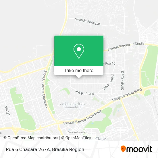 Rua 6 Chácara 267A map
