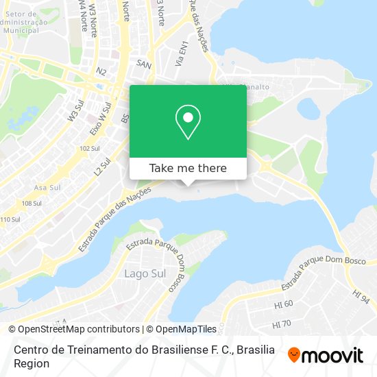 Centro de Treinamento do Brasiliense F. C. map