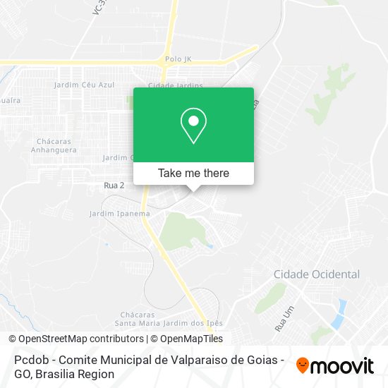 Pcdob - Comite Municipal de Valparaiso de Goias - GO map
