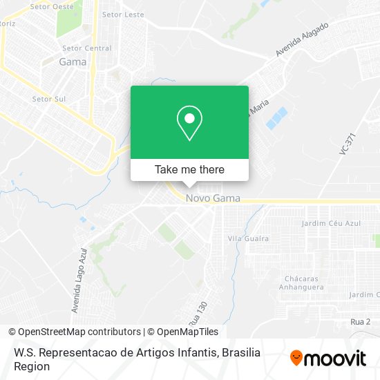 W.S. Representacao de Artigos Infantis map