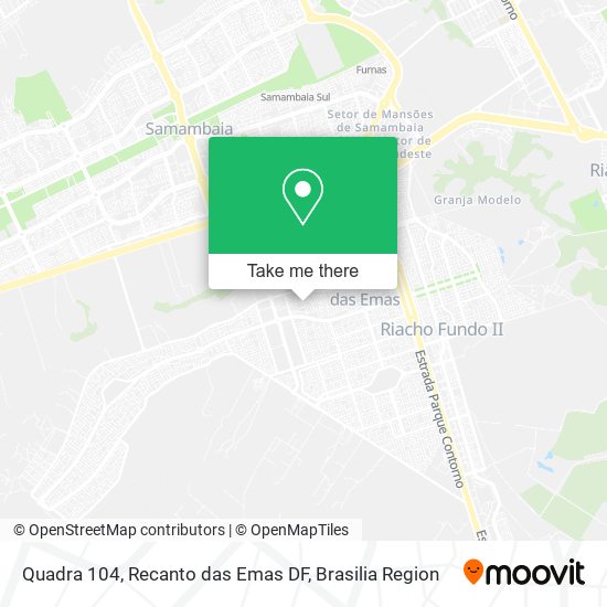 Mapa Quadra 104, Recanto das Emas DF