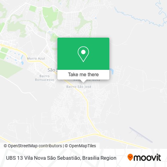 UBS 13 Vila Nova São Sebastião map