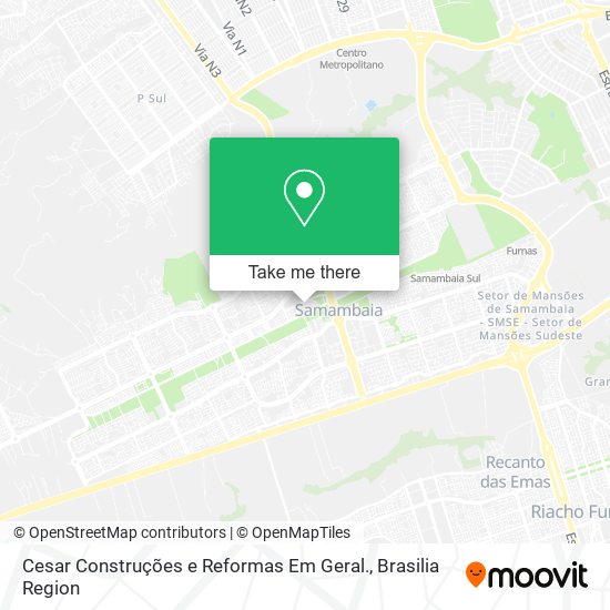 Mapa Cesar Construções e Reformas Em Geral.