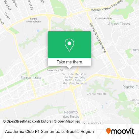 Academia Club R1 Samambaia map
