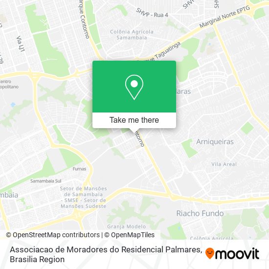 Associacao de Moradores do Residencial Palmares map