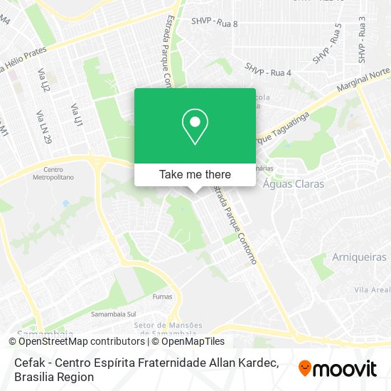 Cefak - Centro Espírita Fraternidade Allan Kardec map