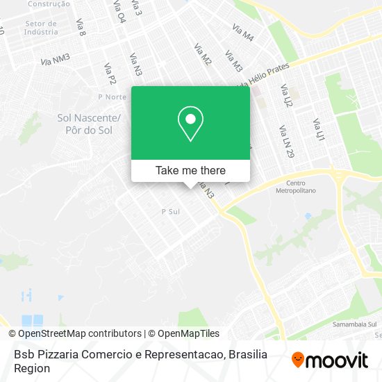 Mapa Bsb Pizzaria Comercio e Representacao