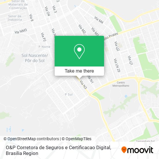 O&P Corretora de Seguros e Certificacao Digital map