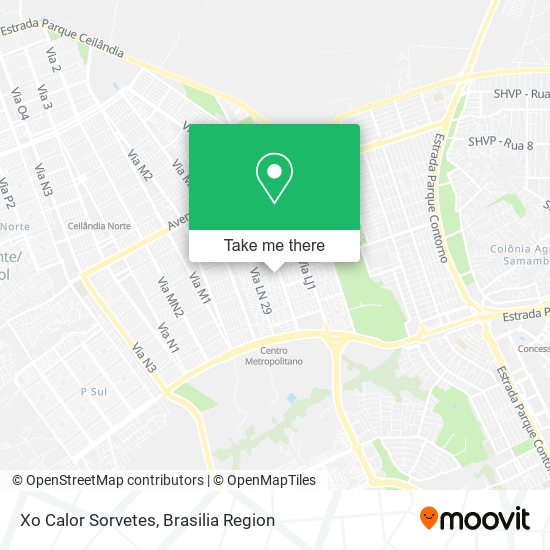 Xo Calor Sorvetes map