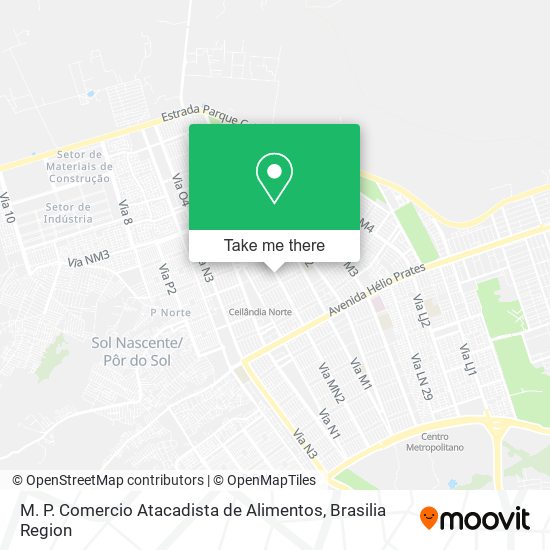 M. P. Comercio Atacadista de Alimentos map
