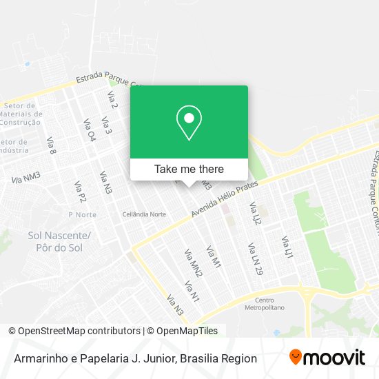 Armarinho e Papelaria J. Junior map