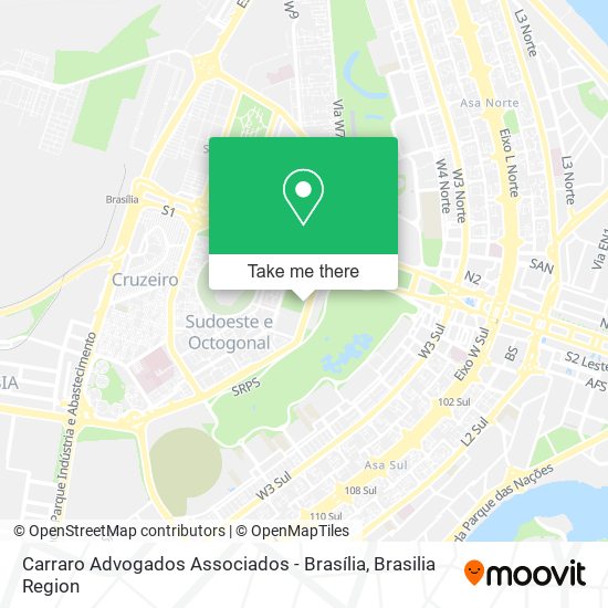 Mapa Carraro Advogados Associados - Brasília